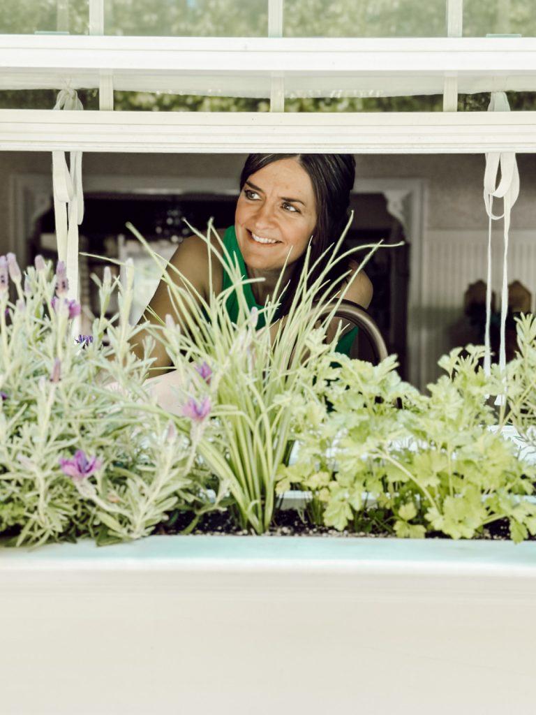 A herb garden window for fresh flavors right in your farmhouse kitchen