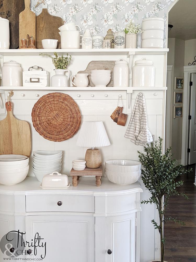 Traditional canisters provide practical storage in your Farmhouse Kitchen