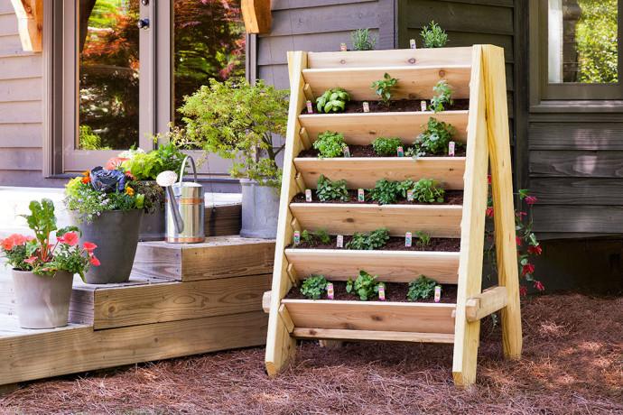 Create an herb corner using a pallet garden for fresh ingredients at your fingertips