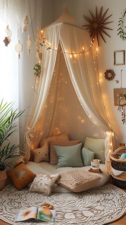 Create a cozy reading nook with plush seating in your Boho Living Room