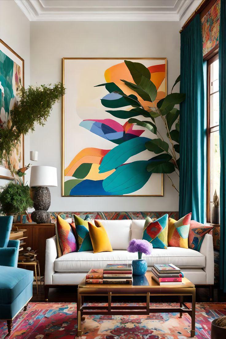 Add bold ‍artwork to create a focal point in your modern living room