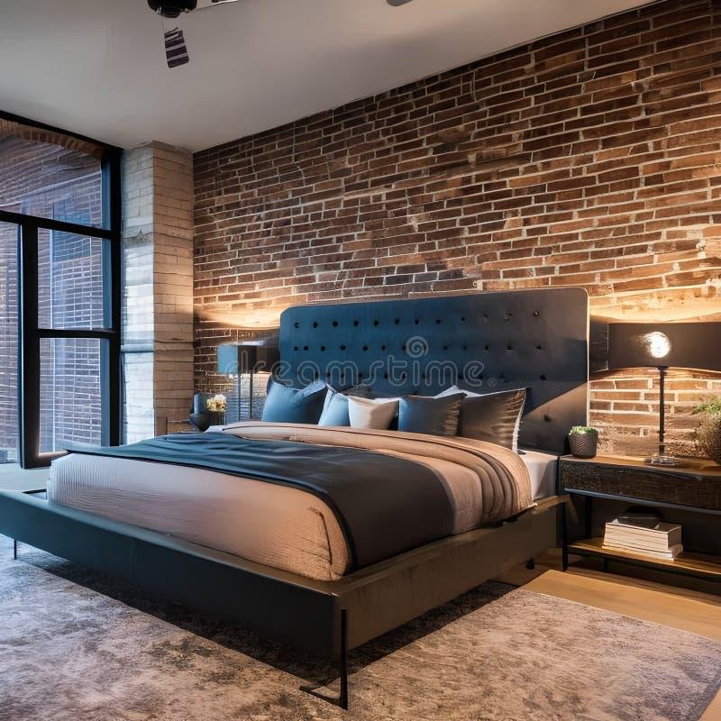 Industrial Bedroom: Edgy aesthetics with exposed‍ brick and‌ metal ⁤accents