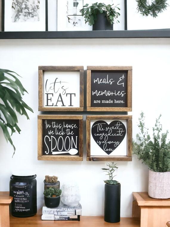 Decorative farmhouse kitchen signs that reflect your personal taste and style