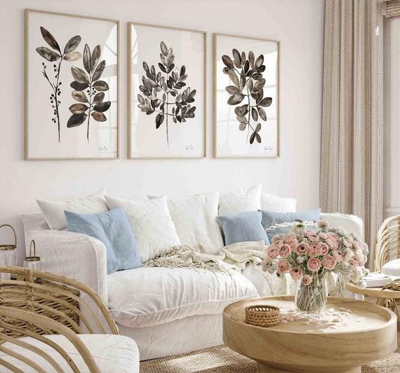 Hang botanical prints to bring ​nature indoors in ​your‌ Earthy Living Room