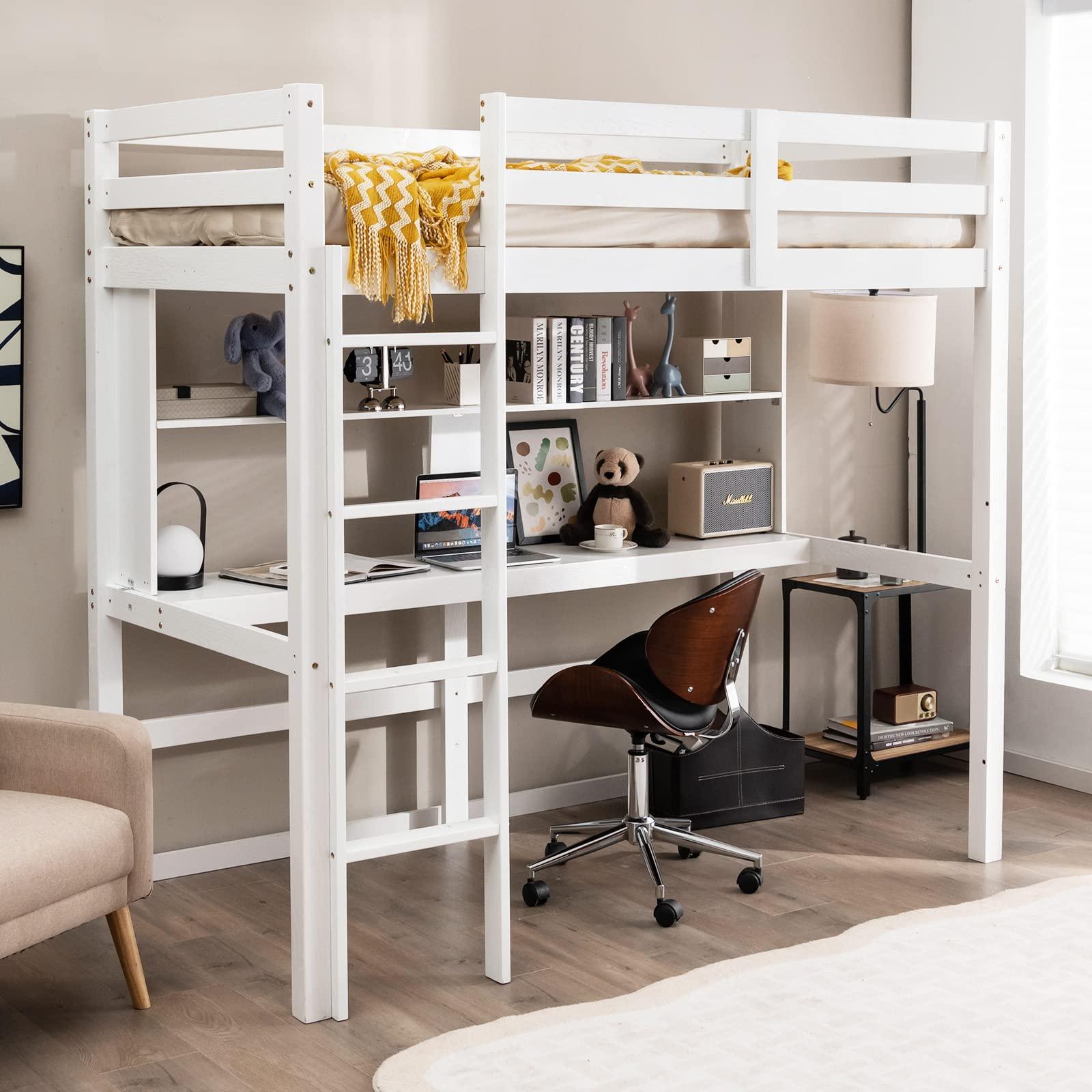 Consider a lofted bed to maximize​ floor space in your teen bedroom