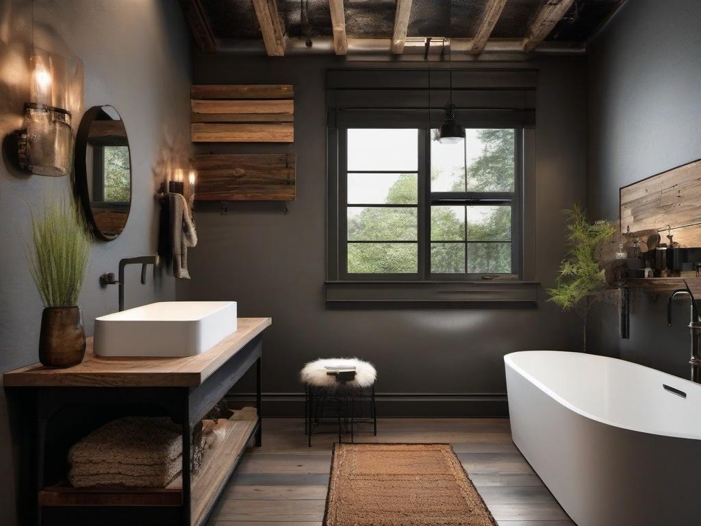 Integrate salvaged materials for ‌a ‌sustainable, eclectic bathroom feel