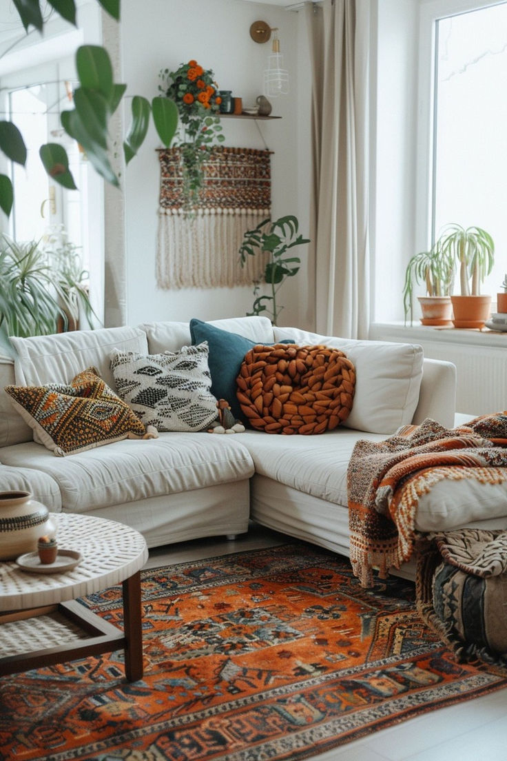 24 Inspiring Ideas for a Cozy Boho Living Room Makeover