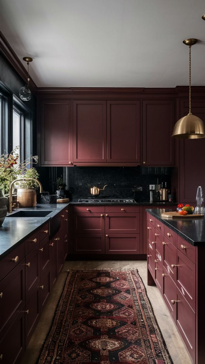 24 Inspiring Ideas for a Burgundy Kitchen Makeover