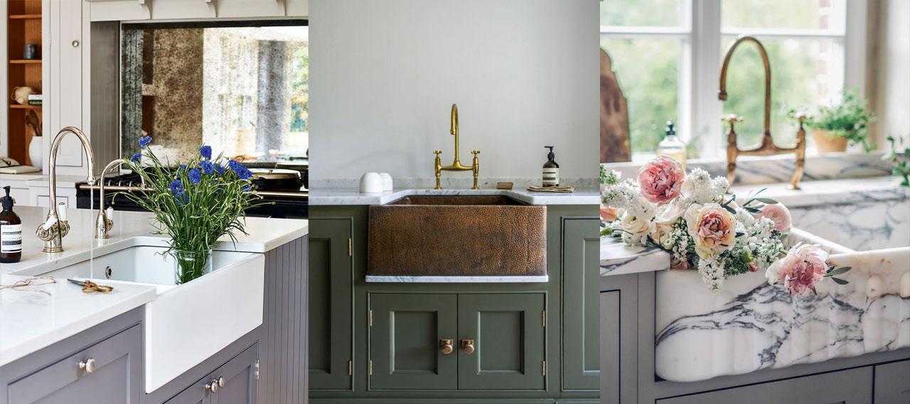 Unique sink designs create a striking centerpiece in your ​kitchen layout