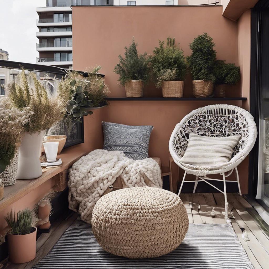 Coziness with Textiles: Softening Your Small Balcony