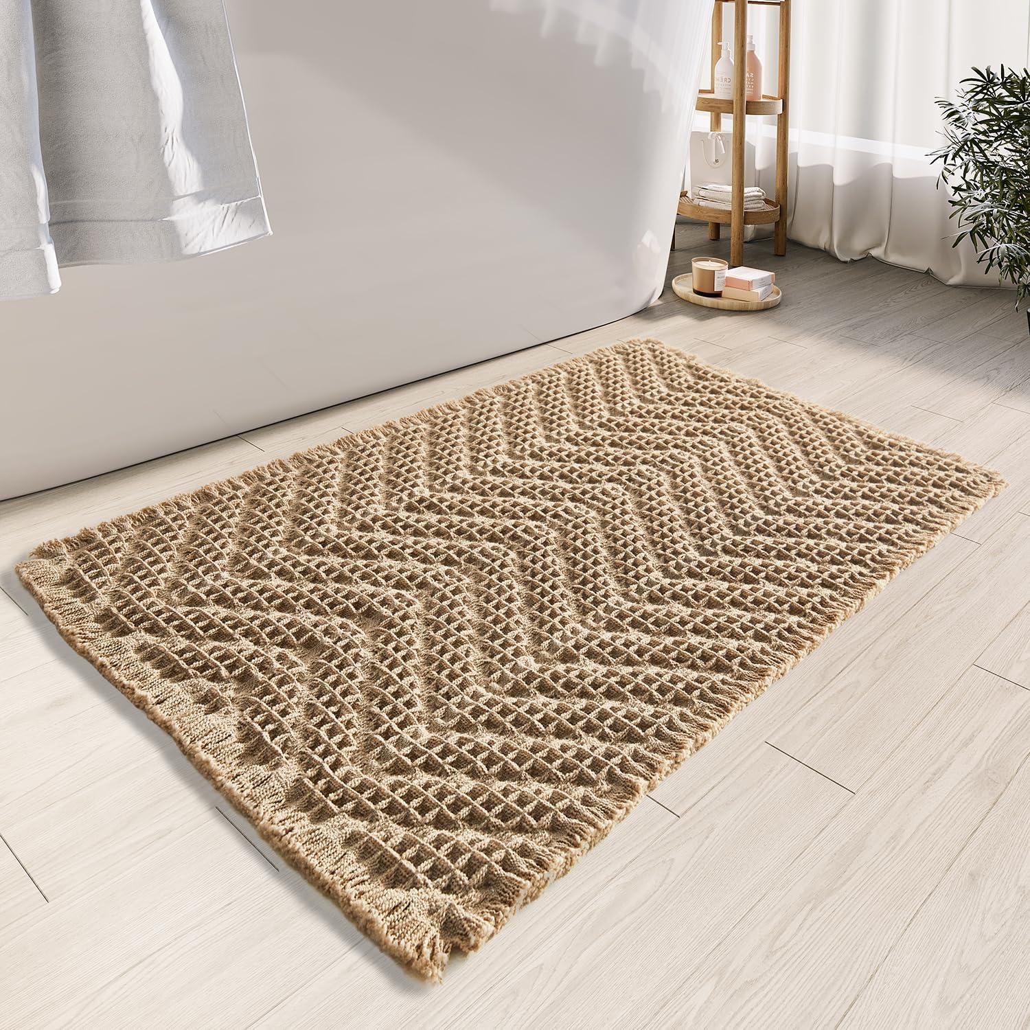 Natural fiber rugs to‌ add warmth⁤ and texture in farmhouse bathrooms