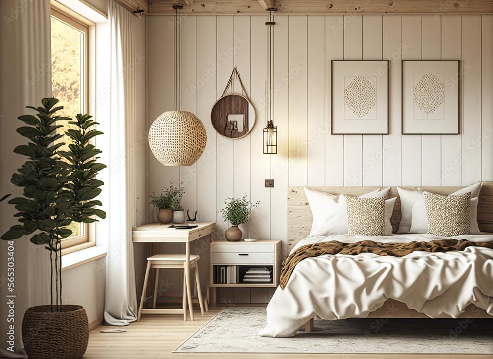 Scandinavian Bedroom: Create a cozy and functional space with natural ⁤elements