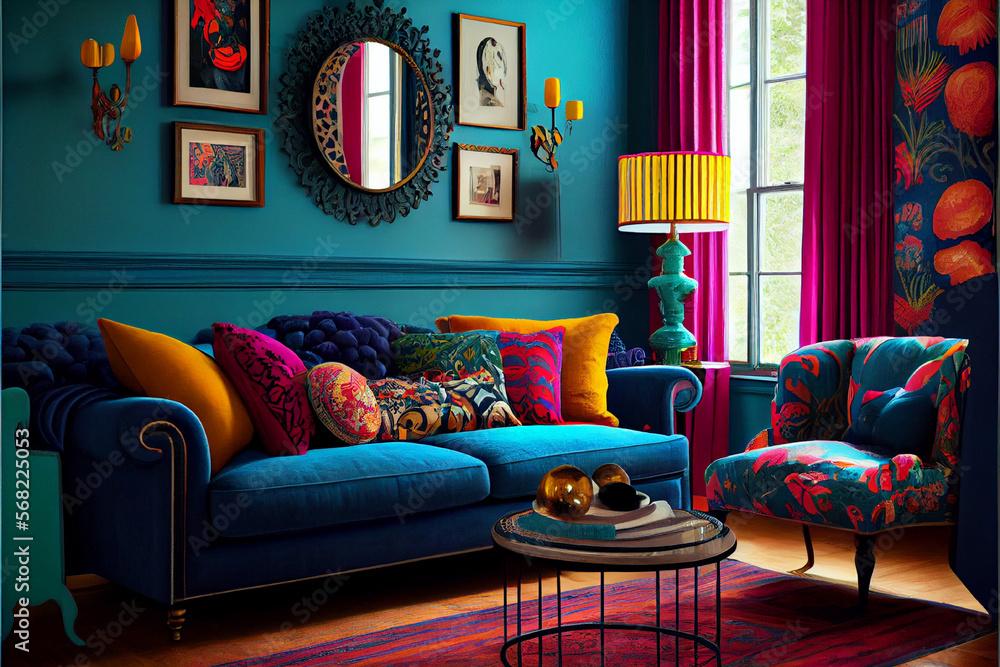 Bold Furniture Living Room: Choose statement pieces that add personality and flair