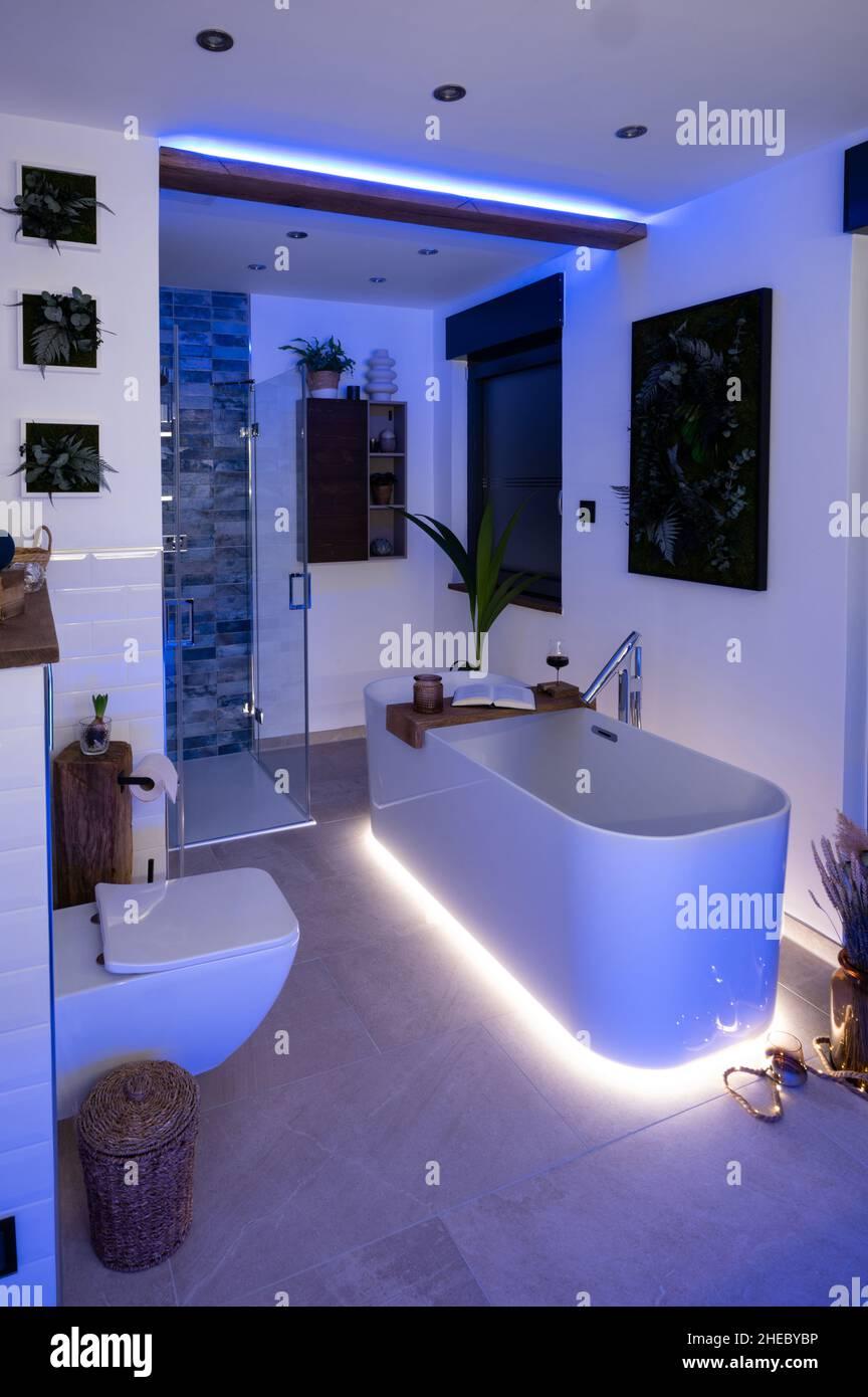 Use ambient lighting to enhance ‍the eclectic bathroom atmosphere