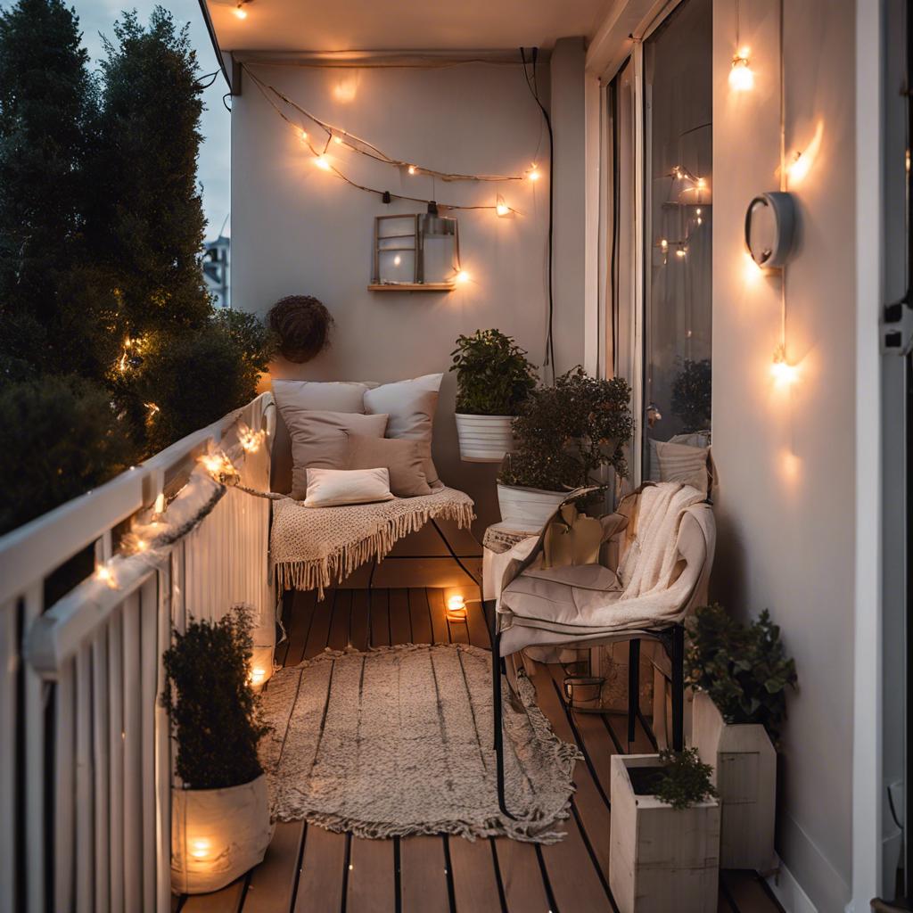 Illumination Tips for Evening Enjoyment on a Small Balcony