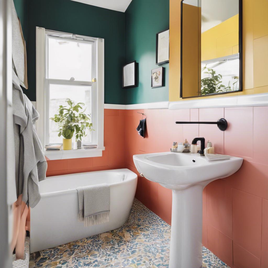 Implementing Color ‌Blocks to Deceive ⁣the Eye ‌in Small Bathrooms