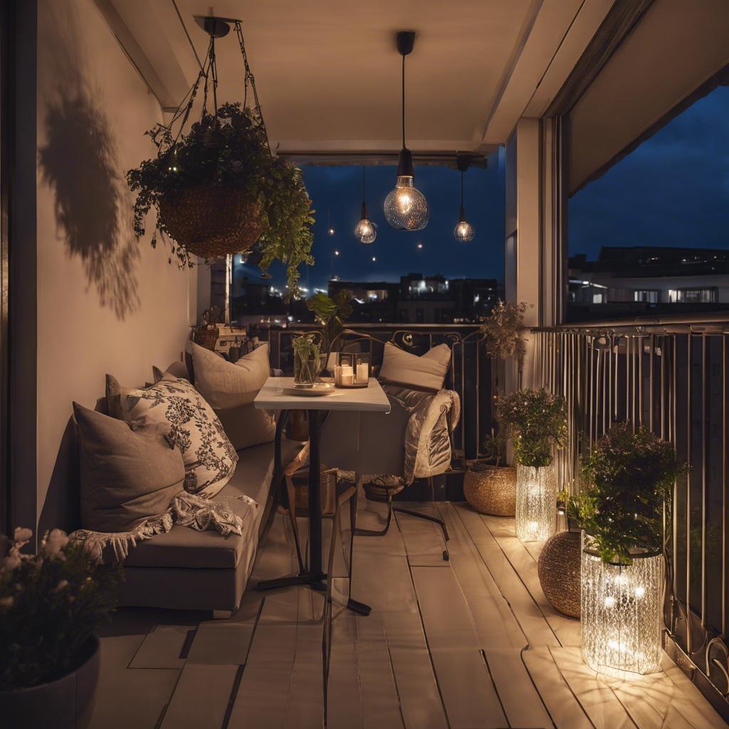 Incorporating Lighting to Set the Mood on a Small Balcony