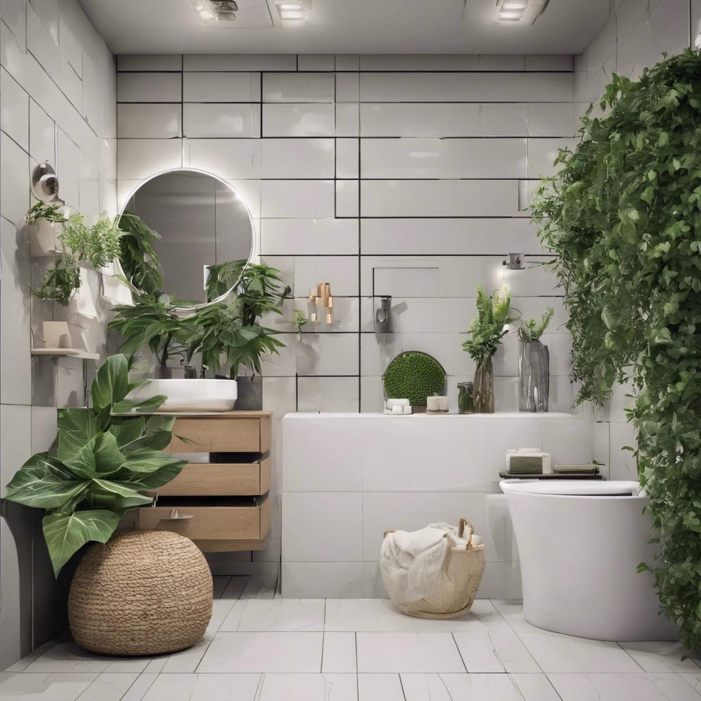 Incorporating Plants for Freshness in a Small Bathroom