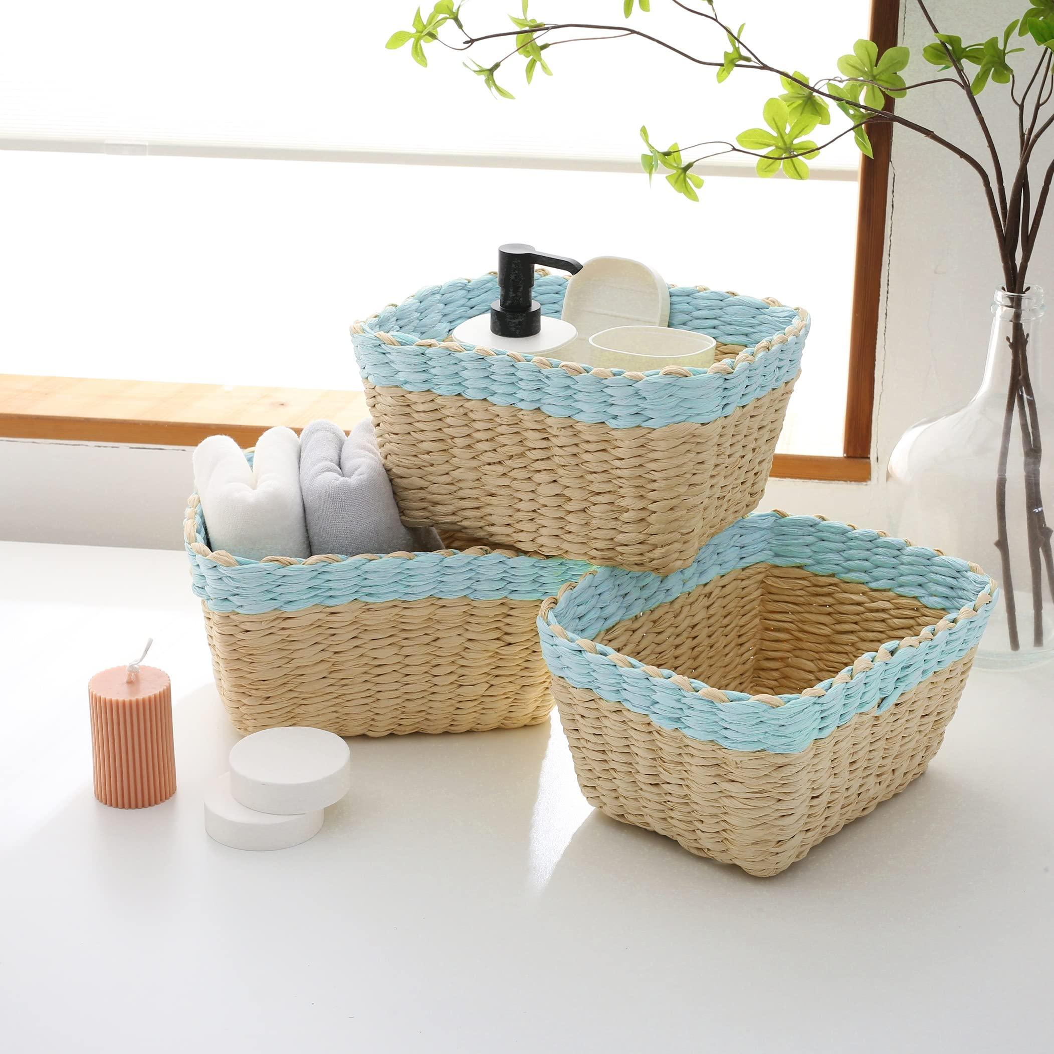 Use baskets ‍for stylish storage solutions in narrow bathrooms