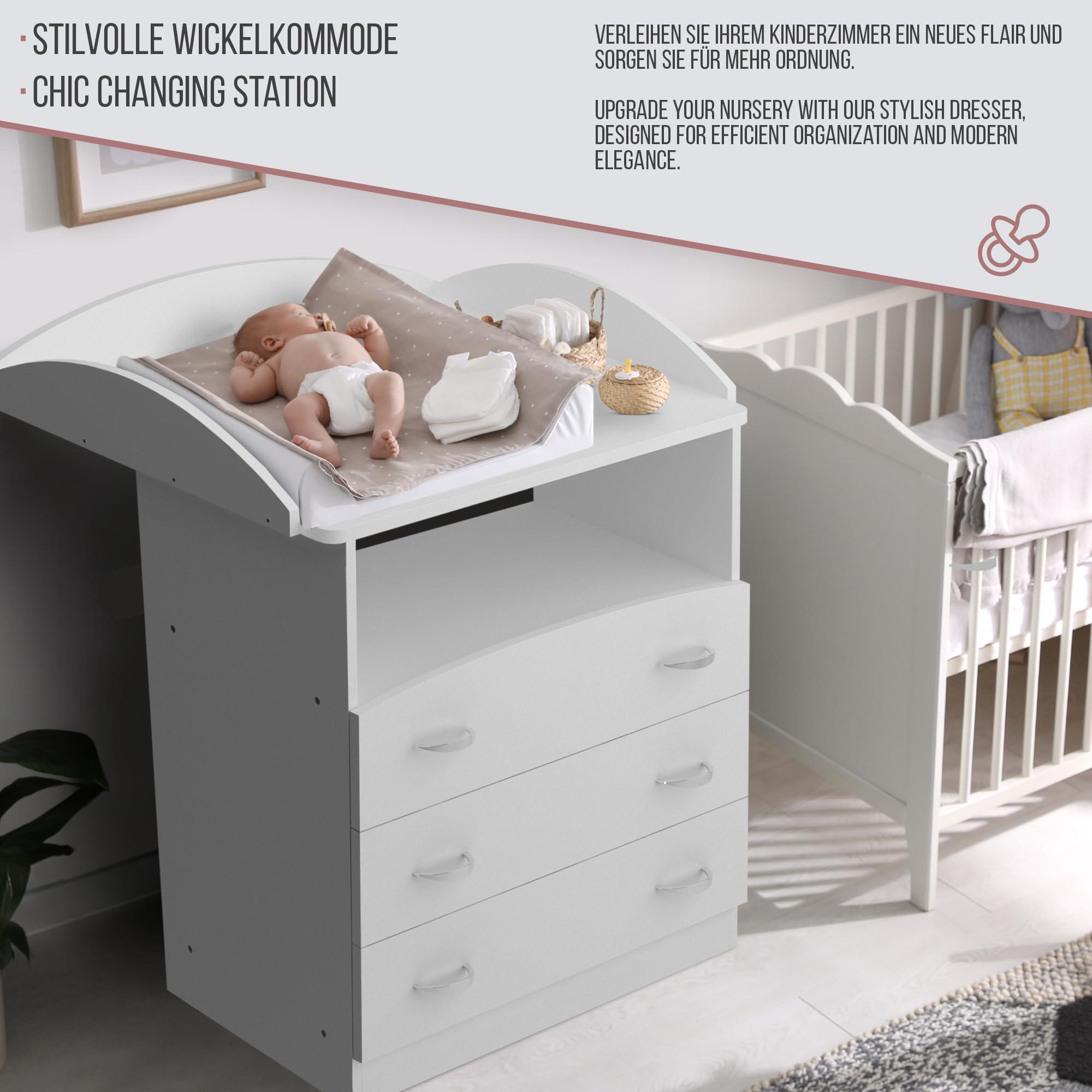 A comfortable changing station ​designed for efficiency in your‍ nursery nook