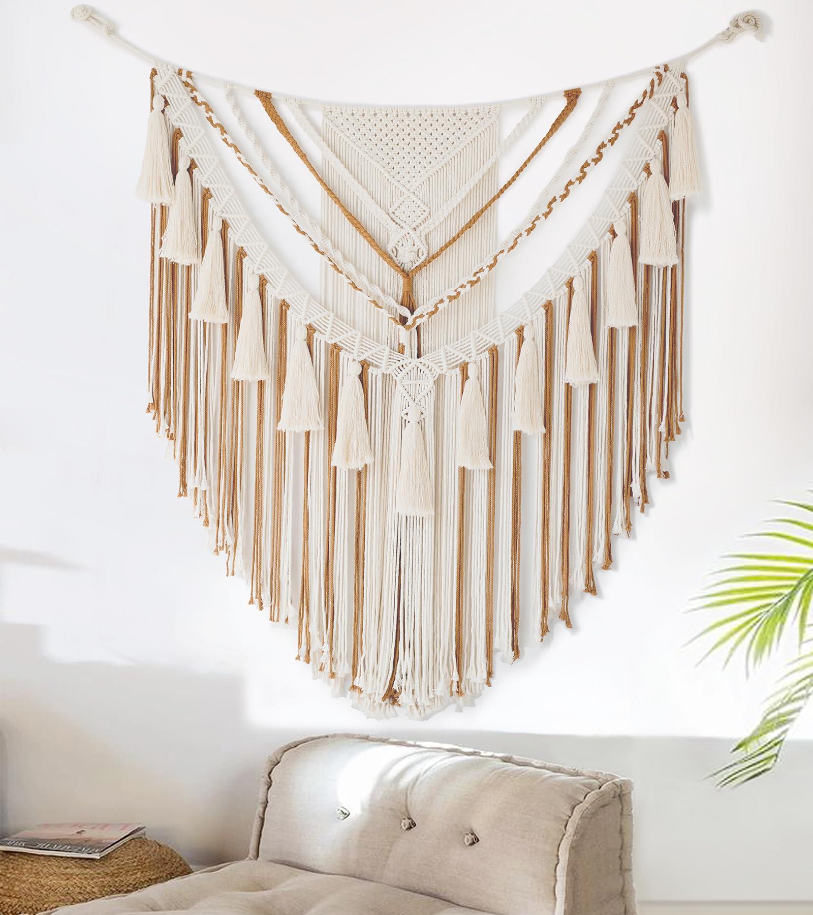 Choose a vibrant macramé wall hanging to add ⁢artful flair to your⁤ Boho living room