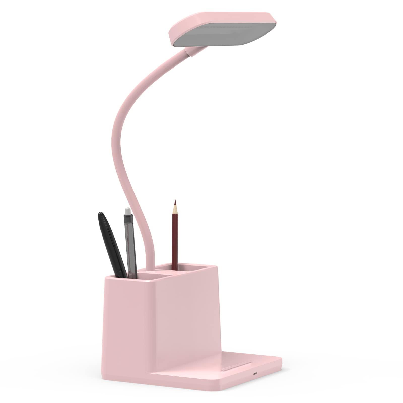 A fashionable desk lamp brightens up study time in your teen girl bedroom