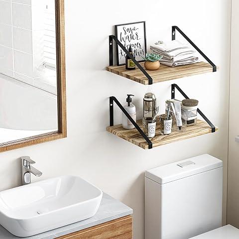 Use wall-mounted⁣ shelves for efficient narrow bathroom organization