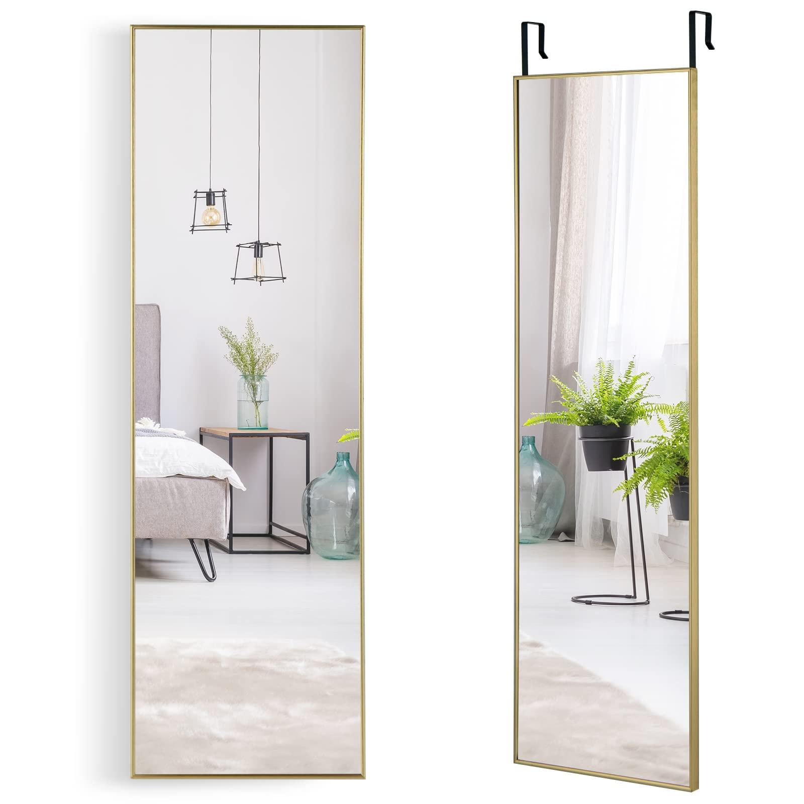 Hang a slim, full-length mirror to reflect light in narrow ⁤bathrooms