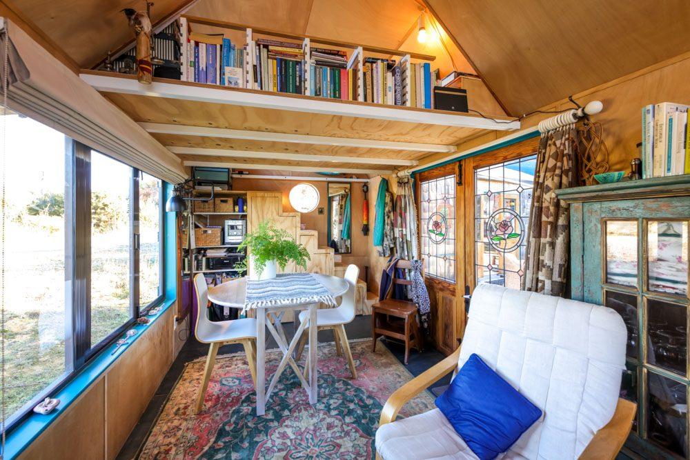 Set up a mini art studio in your screened porch