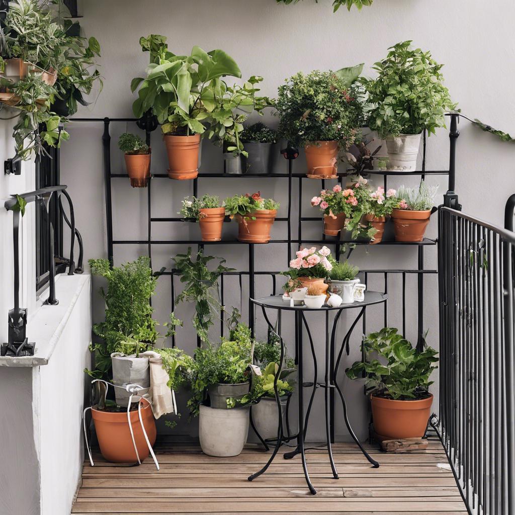 Utilizing Railings for a Small Balcony Garden