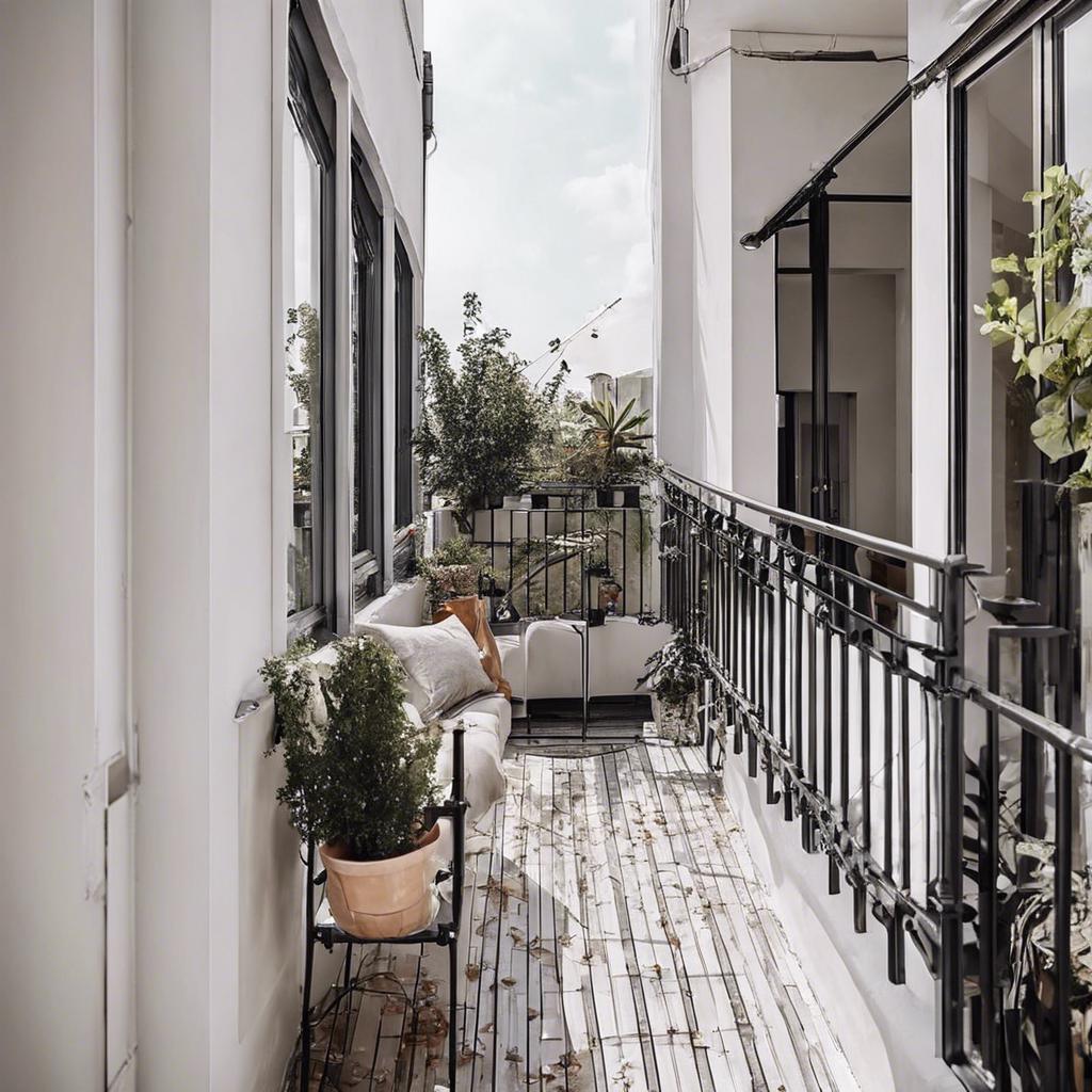 Utilizing ​Railings for a ⁣Stylish ‍Small Balcony