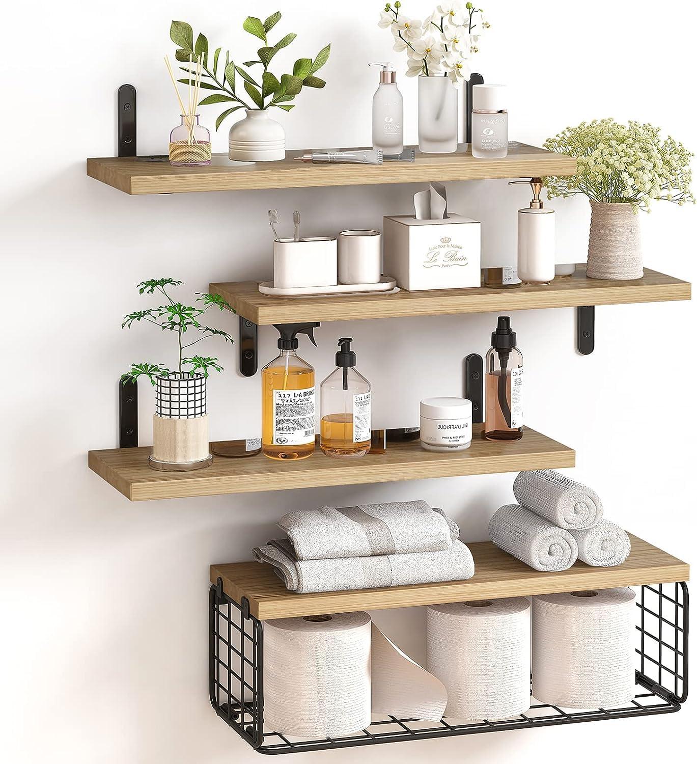 Incorporate reclaimed‌ wood shelves‌ for rustic eclectic ⁤bathroom storage