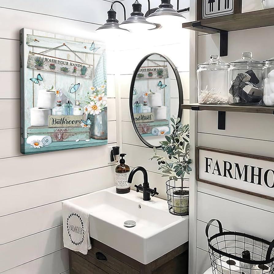 Personalized decor elements in your farmhouse bathrooms for uniqueness