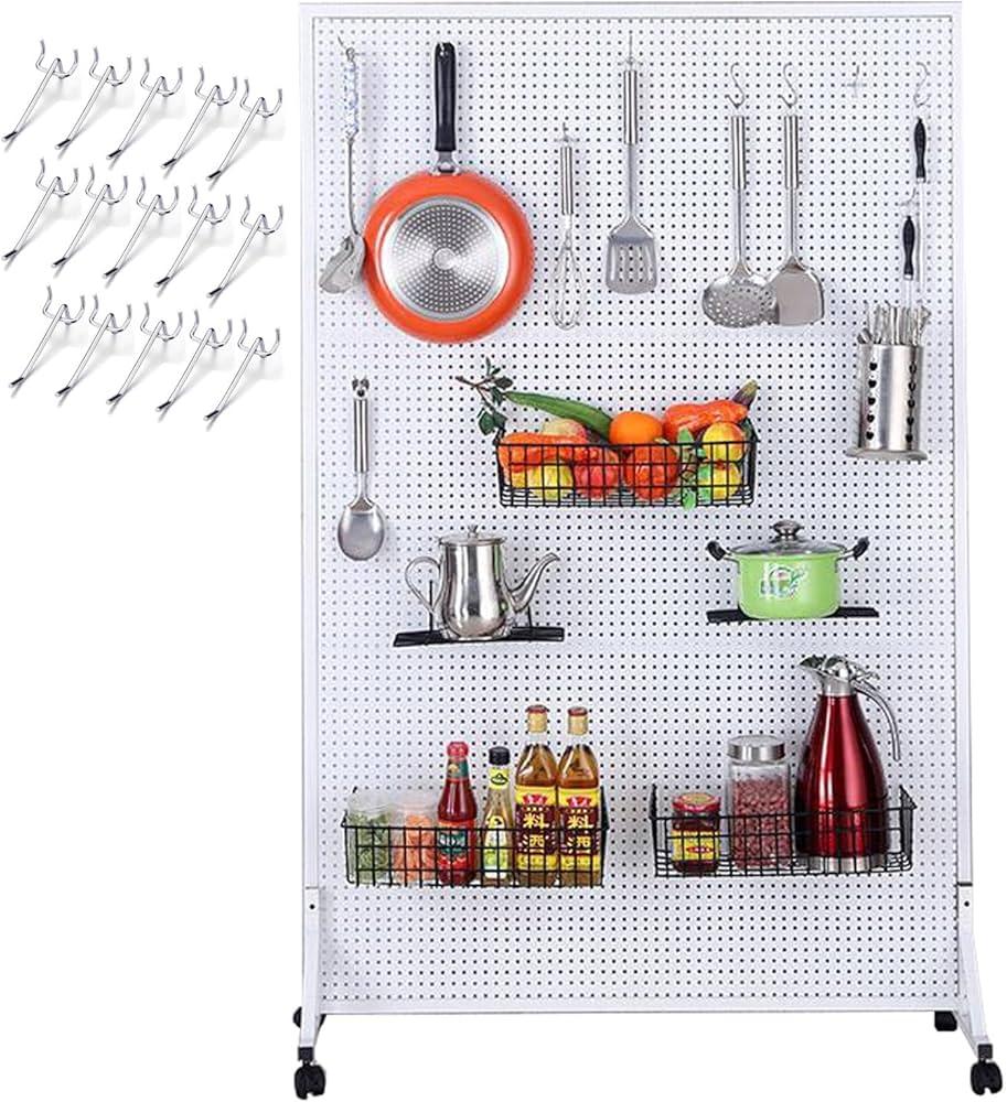 Use a pegboard as a tool organizer in your galley kitchen