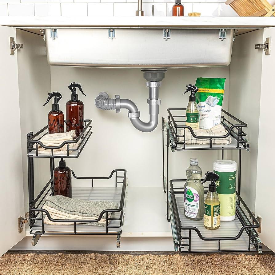 Install pull-out shelves for easy access to your kitchen essentials and reduced clutter