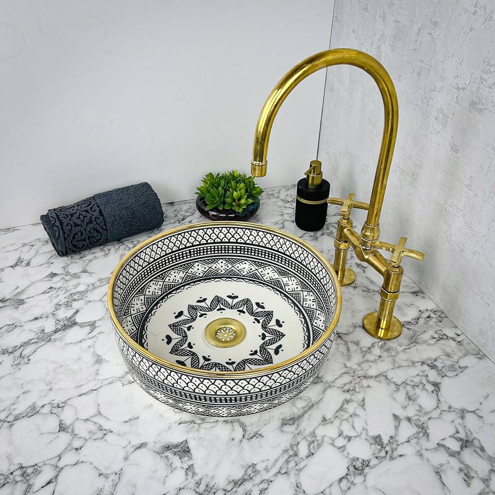 Install a unique sink to become the eclectic bathroom centerpiece