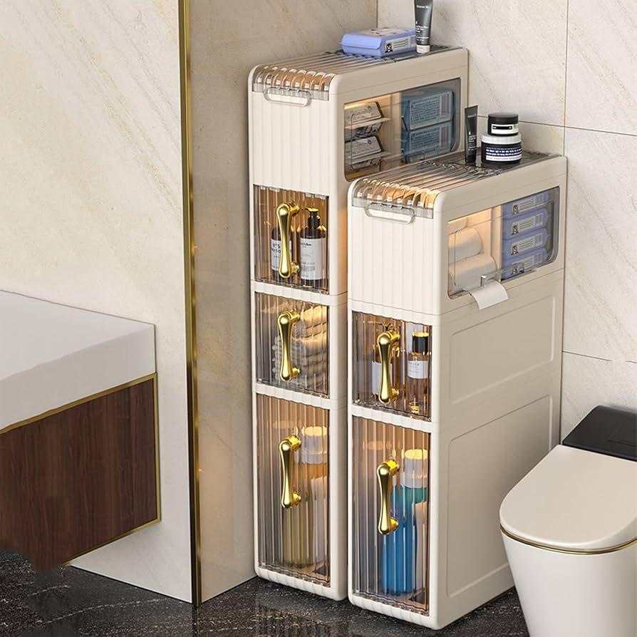 Choose stackable bins for effective organizing in narrow ⁢bathrooms