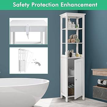 Decide on an open shelf ‍system for easy access in narrow bathroom