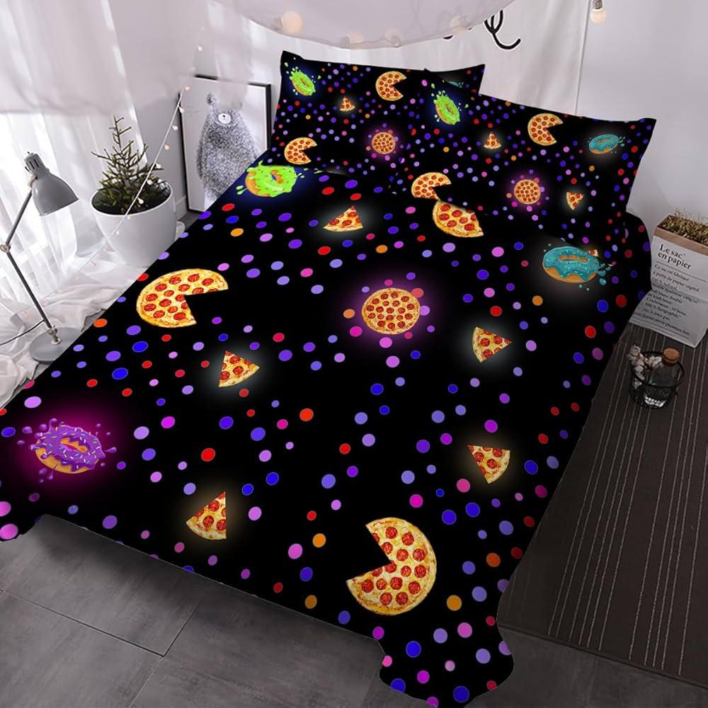 Use bedding with fun patterns to brighten up the teen girl bedroom