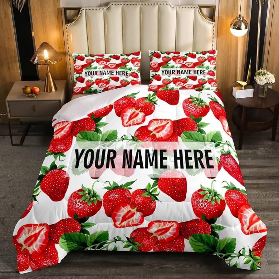 Personalize her bedding with custom designs that reflect her unique style and interests