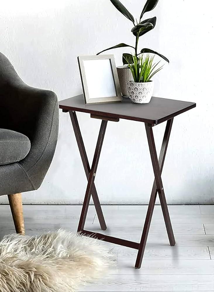 A side table for convenient snacking and drinks on your screened porch