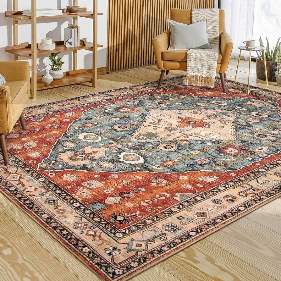 A cozy oversized rug to anchor your Boho Living Room and add warmth