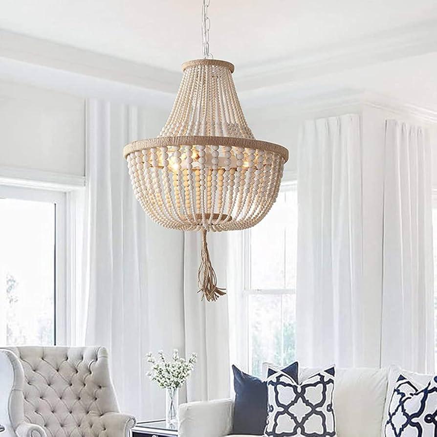 A statement chandelier that blends bohemian flair with elegance in your Boho Living Room