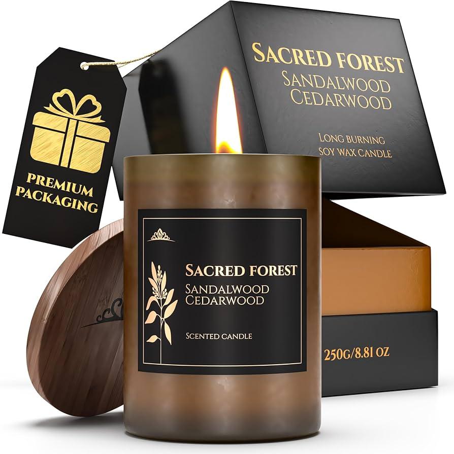 Play with ​earthy scents like sandalwood or ‍cedar in ​candles