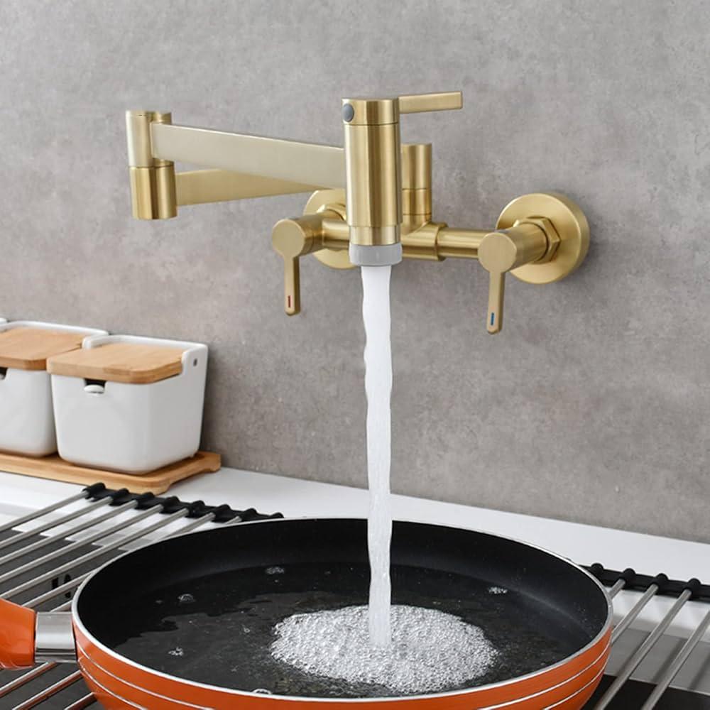 Wall-mounted faucets save space while‌ looking incredibly chic