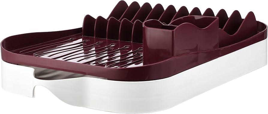 Burgundy Dish Rack: Drip dry your dishes in a practical yet stylish rack