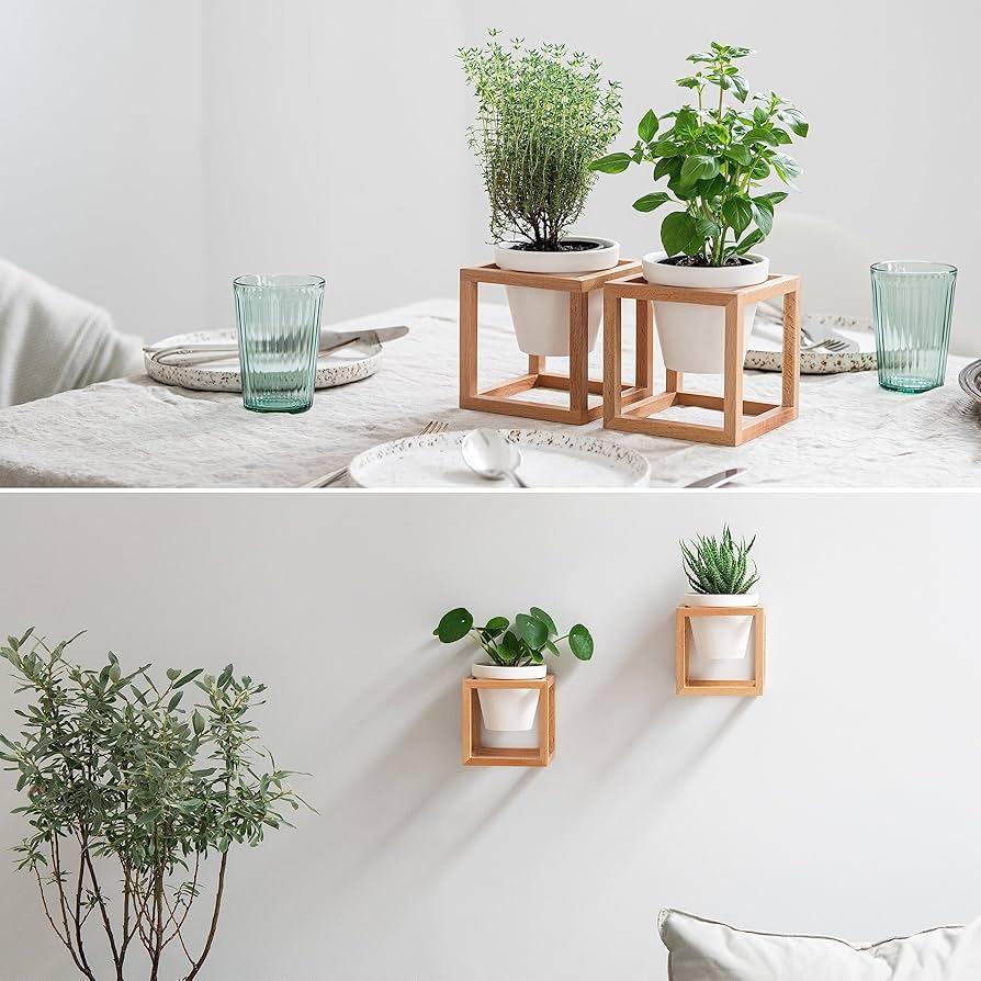 Integrate a touch of nature‌ with wall-mounted planters in your living room