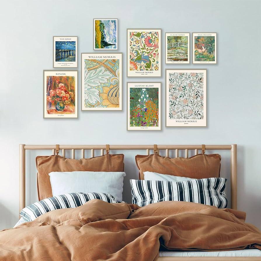 Artistic Bedroom: Showcase your creativity with eclectic⁢ art pieces and unique decor