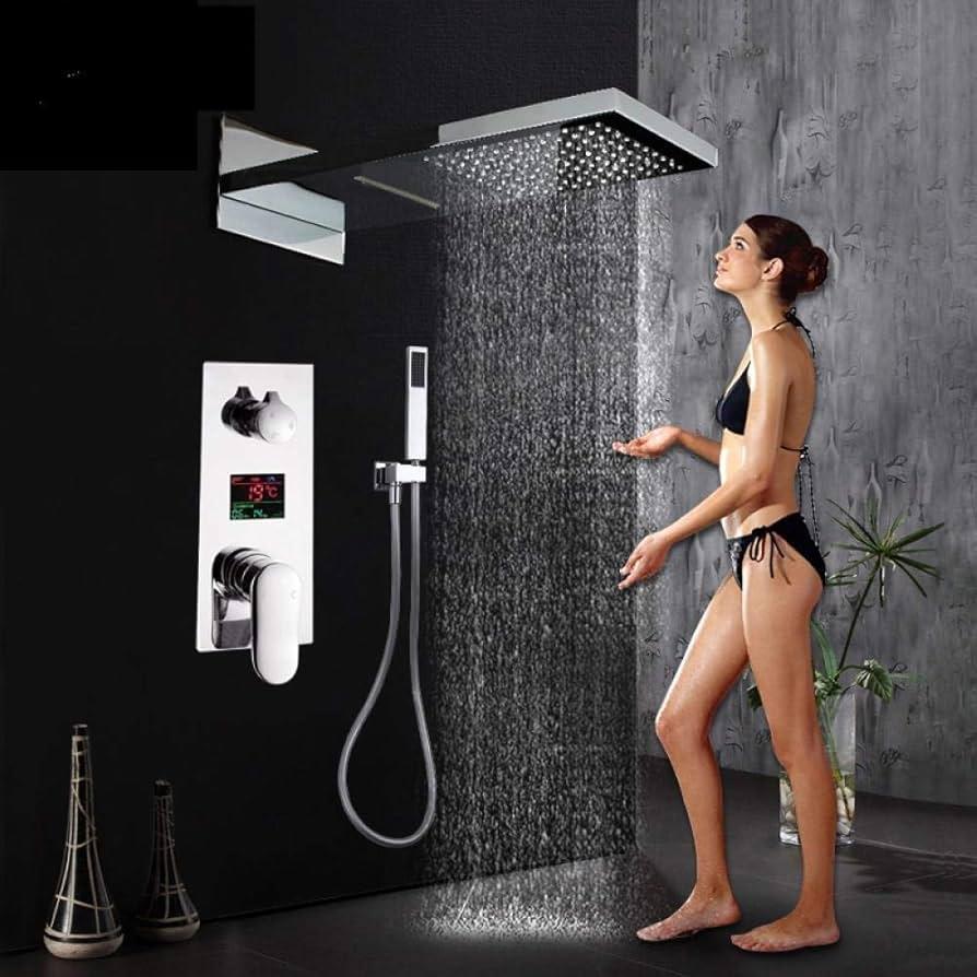 Consider a rain showerhead for luxurious bathing