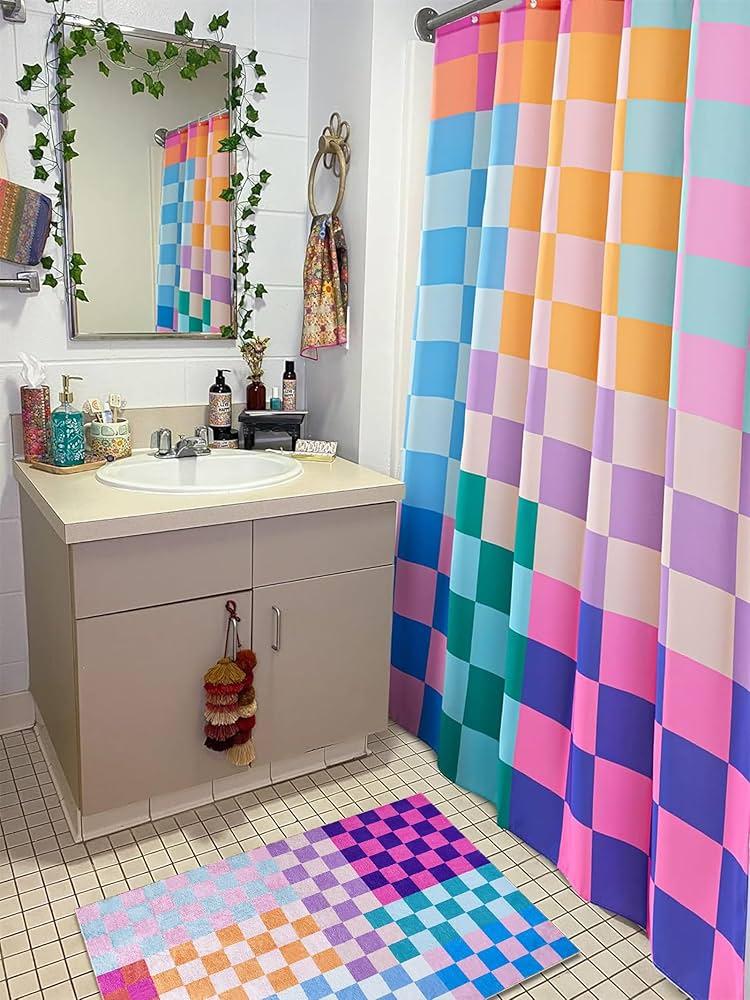 Add a ‍colorful shower curtain for flair in your ⁢eclectic bathroom